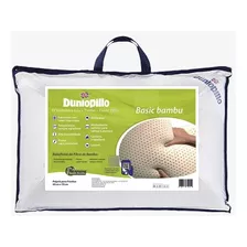 Travesseiro Dunlopillo Basic Bambu 100% Látex Talalay 15cm Cor Branco