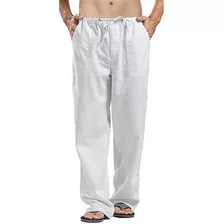 Pantalón Casual Relajado De Lino Para Hombre