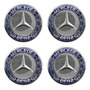 4 Centros Tapas Rin Para Mercedes Benz 60 Mm Plata