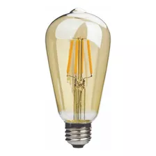 Bombillo Vintage Edison Led Ambar Pera. Exito Corp Color De La Luz Amarilla 110v