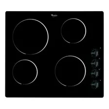 Cubierta Whirlpool Eléctrica 4 Elementos De Calor - Vitrocer Color Negro 220v - 240v