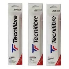 Kit C/ 3 Overgrips Tecnifibre Contact Pro 0.6mm - Branco