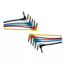 Pack 6 Cables Jack ¼ Acodados Varios Colores Ams Cbl 130 Set