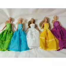 Vestido De Princesa Para Muñeca Barbie O Similar Muñeca X 4