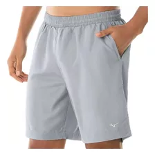 Bermuda Mizuno Rip Stop 3 Masculina Cinza Claro Academia