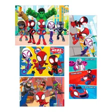 Rompecabezas 5 En 1 Para Niños Spidey De Madera 200 Pzas