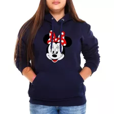 Moletom Mickey Minnie Feminino Casaco Canguru Blusa De Frio 