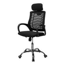 Silla Oficina Mundo In Jm-108a Soporte Lumbar Ergonómica Color Negro