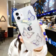 Bonita Funda De Teléfono De Mariposa Con Purpurina Para Ipho