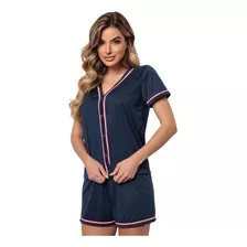 Pijama Feminino Curto Americano Verão Linha Conforto Premium