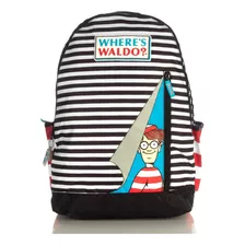 Mochilas Dónde Está Wally Original Nueva Backpack Oficial Color Negro Diseño De La Tela Alta Calidad