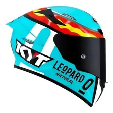 Capacete Kyt Tt Course Jaume Masia Leopard Spain Azul Cor Azul-celeste Tamanho Do Capacete 55-56