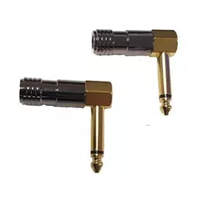 Jr0218 Plug 1/4 Mono Lateral Acodado Metal Profesional