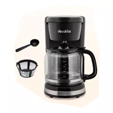 Cafetera Goteo Decakila Jarra Vidrio 12 Tazas Café 1.8l Febo Color Negro