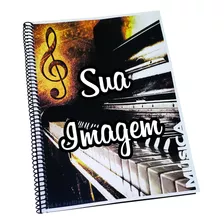Caderno De Música Universitário Personalizado 100 Páginas
