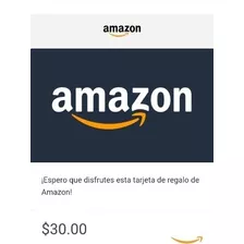 Tarjeta Amazon Gift Card 30 Dólares Usa - Código Original