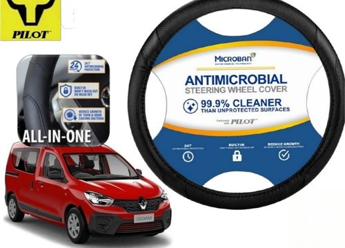 Funda Cubrevolante Negro Antimicrobial Renault Kangoo 2020 Foto 4