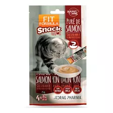 Fit Fórmula Snack Puré De Salmón 15gr X 4 Sachet Para Gato