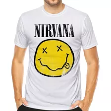 Camiseta Camisa Nirvana Bandas De Rock Moda Masculina