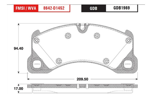 Balatas Delanteras Porsche Cayenne 2011-2012-2013 Trw Foto 2