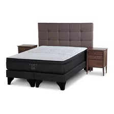 Cama Europea Tempo Base Dividida Con Muebles Issey Visón