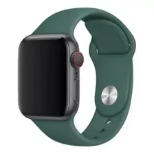 Pulseira Sport Compatível Apple Watch Serie 8 41mm 45mm Sm Cor Verde-escuro Largura 45 Mm