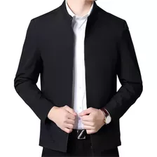 Chaqueta Cortavientos Casual Chamarra Hombre Color Liso