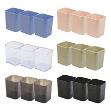 Porta Objetos Caneta Organizador De Mesa Kit Com 3 Unidades