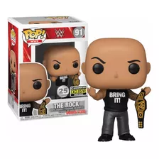 Funko Pop Wwe The Rock #91 With Championship Ee Exclusive