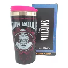 Copo Viagem Termico Ursula Villains Disney 450ml Com Tampa