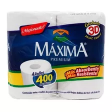 Papel Higiénico Máxima Premium 48 Rollos Indviduales 400hd