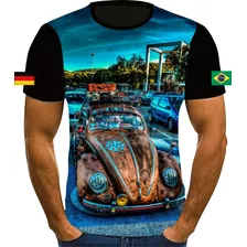 Camisa Camiseta Estampada Fusca Vw Carro Retrô Fullprint Top