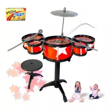 Mini Bateria Banquinho Instrumento Infantil Menino Ninho Boy