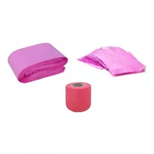 Kit Bandagem Protetor Clip Cord E Protetor De Maquina Rosa