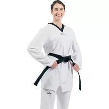 Dobok Taekwondo Jogos Olímpico Daedo Paris Gola Preta Wt 