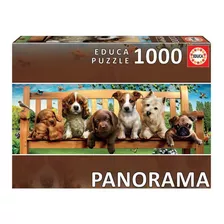 Puzzle 1000 Pcs 96x34cm Perritos En El Banco