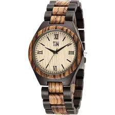 Reloj De Pulcera Analógico De Cuarzo Para Hombre De Madera 