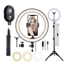 Ring Light 10 Polegadas + Tripé 2.1 Metros Led Usb Led Misto