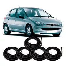 Kit Borrachas 4 Portas E Porta Malas Peugeot 206 / 206 Sw .