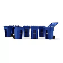 First Gear 1-34 Scale Plastic Collectible Blue Trash Carts -