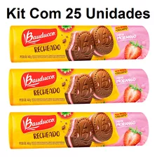 Kit Com 25 Pacotes De Bolacha Recheada Bauduco