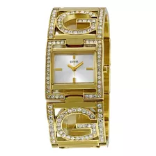 Reloj Dama Guess | W14522l1 | Original Outlet Oportunidad! Color De La Correa Dorado Color Del Bisel Brillos Color Del Fondo Blanco