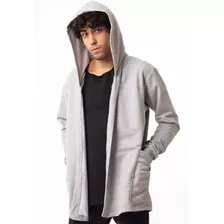 Cardigan Casaco Com Capuz Moletom Casual Masculino Sobretudo