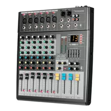 Mezclador Rs Ak60s Audio Mixer Dj 6 Canales Bluetooth Usb Eq