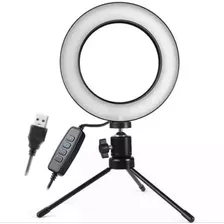 Anel De Luz De Led 16cm Usb Com Tripé Maquiagem Vídeo Foto