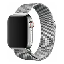Correa Acero Key Compatible Con Apple Watch 45mm Plata