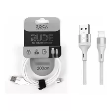 Cable De Datos Y Carga Roca Rude 2.0 100cm Para iPhone
