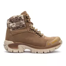 Bota Coturno Couro Legítimo Masculino Bico Pvc Caterpillar 