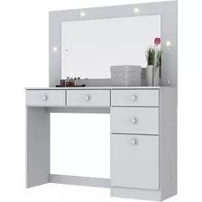 Mueble Cómoda Tocador Con Espejo Y Luz Ideal P/ Dormitorio 