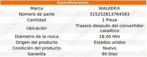 Sensor Ox O2 Tras Dcc Toyota Sienna 6 Cil 3.5l 17/20 Walker Foto 6